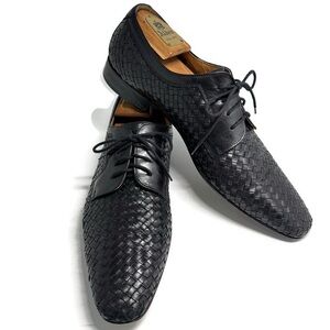 PAUL FREDRICK WOVEN LEATHER SHOES